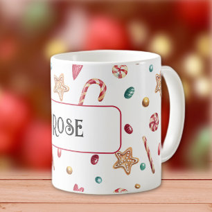 Name or Monogram, Candy & Cookies 11oz Coffee Mug