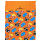 Name orange popcorn movie ticket action sign