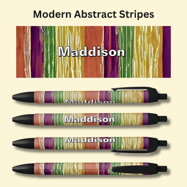 Name - Orange Yellow Brown Tones Abstract Stripes Pen (Creator Uploaded)