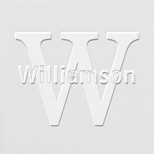 Name Over Simple Bold Single Initial Monogram #2 Embosser