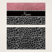 Name pastel pink glitter black leopard (Front & Back)