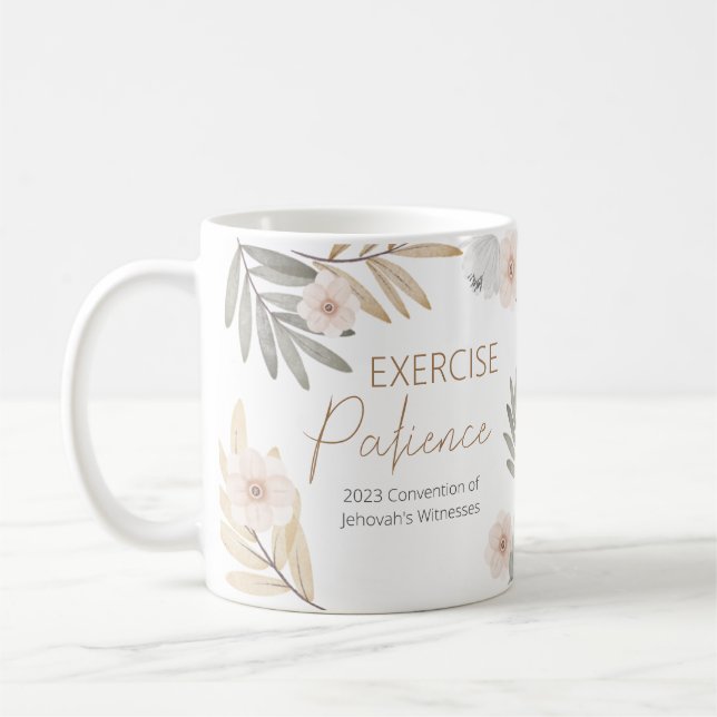 Name Personalized 2023 JW Exercise Patience  Coffee Mug (Left)