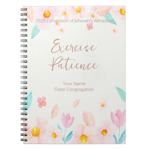 Name Personalized 2023 JW Exercise Patience  Notebook