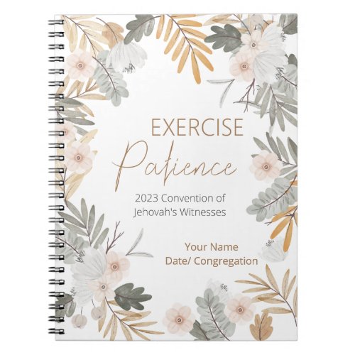 Name Personalized 2023 JW Exercise Patience  Notebook