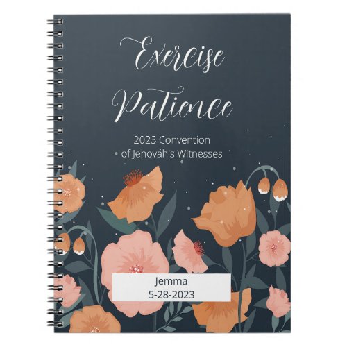 Name Personalized 2023 JW Exercise Patience  Notebook