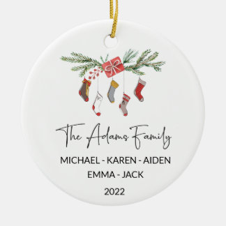 NAME Personalized Family Christmas Ornament