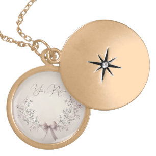 Name personalized, French Antique elegant Gold Plated Necklace