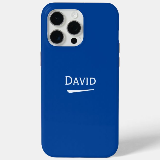 Name Personalized Light on Deep Blue Case-Mate iPhone Case (Back)