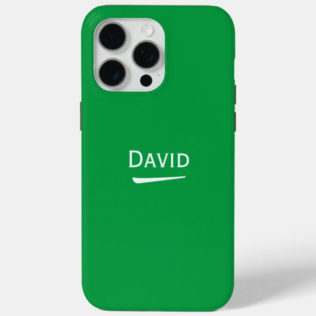 Name Personalized Light on Green Case-Mate iPhone Case (Back)