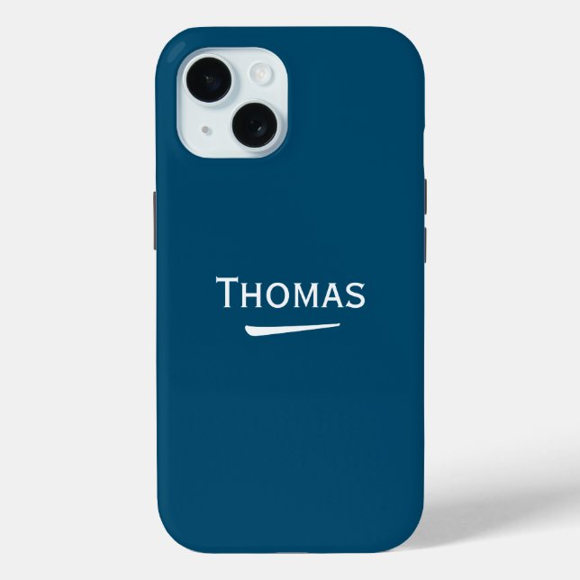 Name Personalized Light on Ocean Blue Case-Mate iPhone Case (Back)