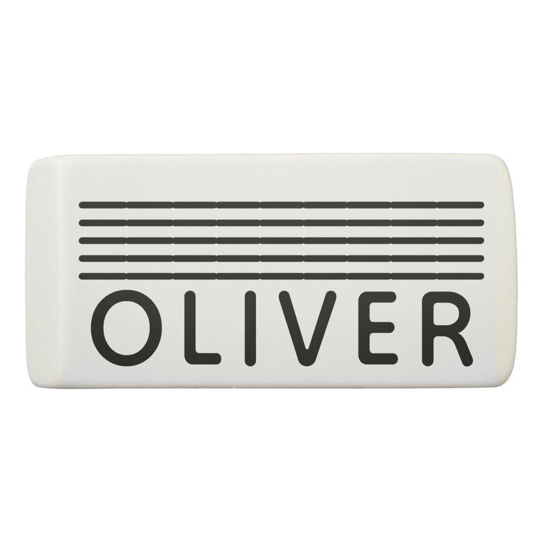 Name Personalized Lined Eraser Zazzle