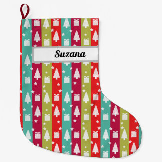 Name Personalized Striped Christmas Stockings