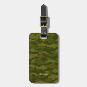 Name Phone Number Custom Camo (Khaki) Luggage Tag