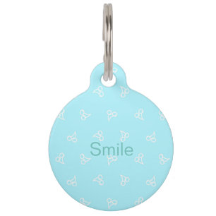 Name Phone Number Custom Cherry (Mint Green) Pet ID Tag
