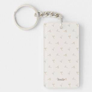 Name Phone Number Customization Dragonfly Ivory Ke Keychain