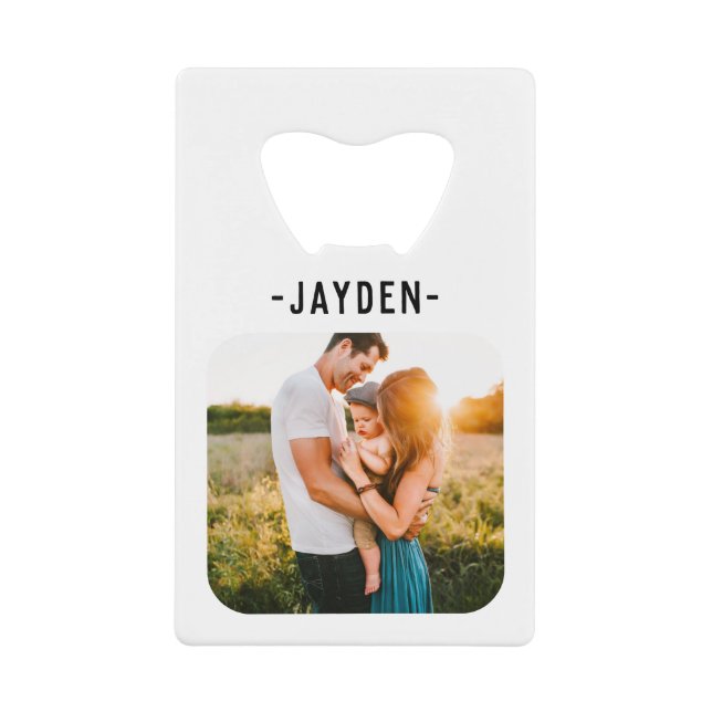 Name & Photo Credit Card Bottle Opener (Front)
