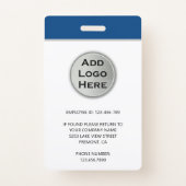 Name Photo Logo QR Code Corporate Employee ID Card Badge | Zazzle