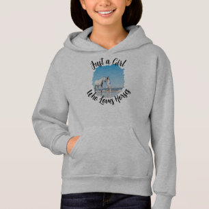 Name Photo Sentiment Just a Girl Who Loves Horses Hoodie