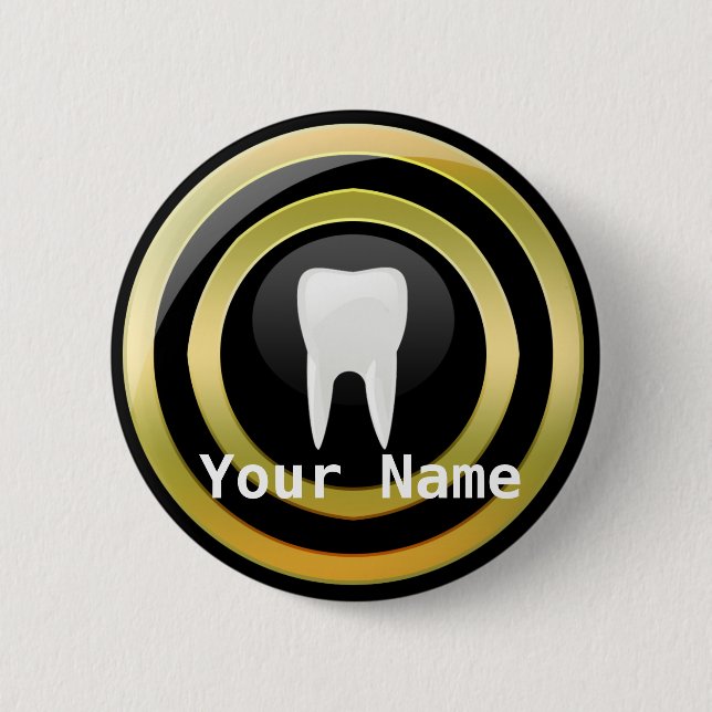 Name pin modern dental hygienist name pin (Front)