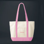Name Pink Beach Bachelorette  Tote Bag<br><div class="desc">The perfect accessory for any bachelorette celebration! Ideal for bachelorette bags and bachelorette gift bags, this tote bag complements various themes, including a pink bachelorette party, pink disco bachelorette party theme, pink cowgirl bachelorette party theme, and pink and orange bachelorette party. It's perfect for a tropical bachelorette party, Mexico bachelorette...</div>