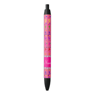 Name pink rainbow gymnastics hearts stars pen
