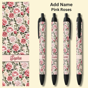 Name Pink Roses on Pink Pen