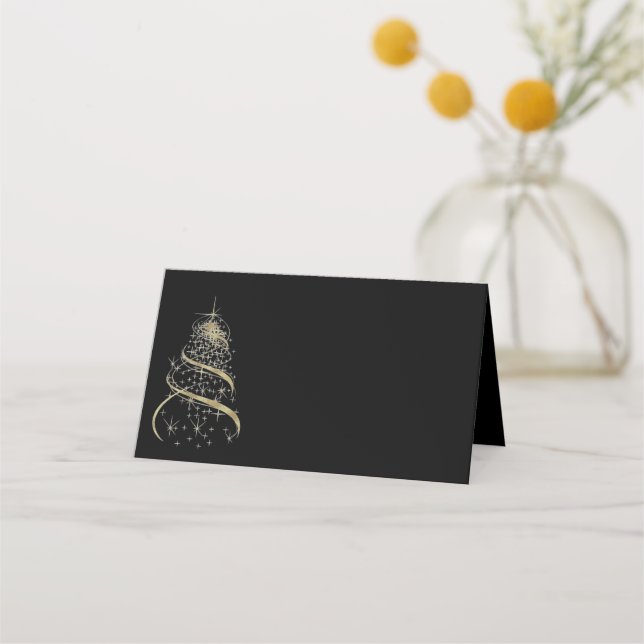 Name Place Card-Christmas Tree Card (Front)