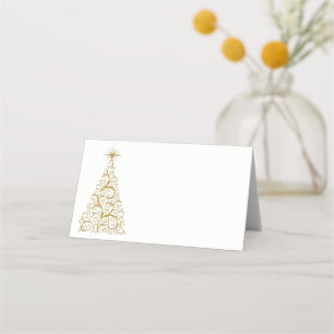 Name Place Card-Christmas Tree Card