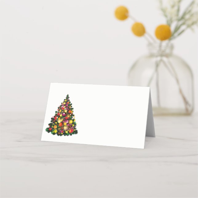 Name Place Card-Christmas Tree Card (Front)