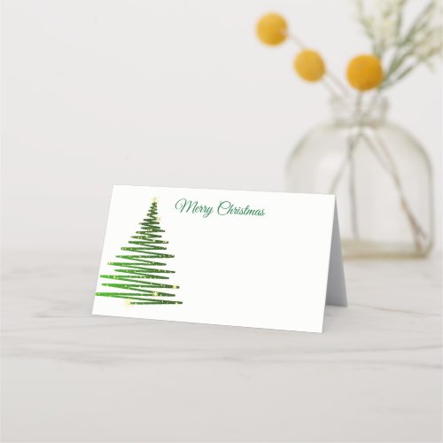 Name Place Card_Christmas Tree Place Card