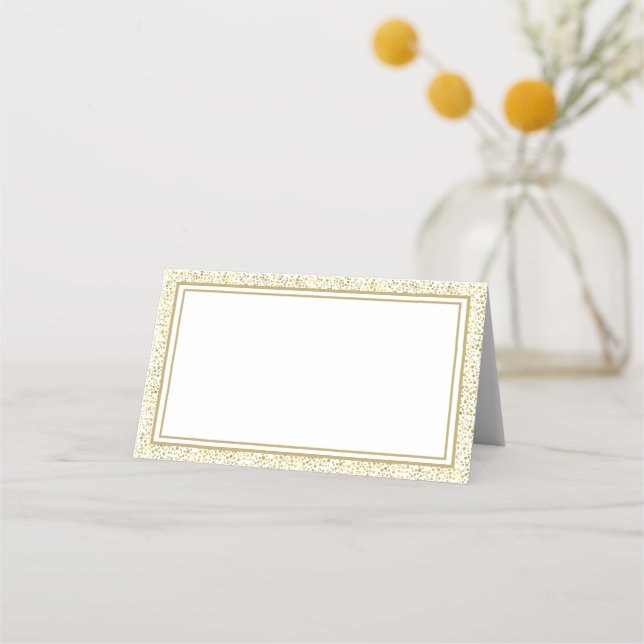 Name Place Card-Gold Glitter Card (Front)