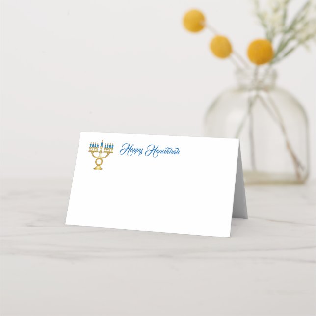 Name Place Card-Hanukkah Card (Front)