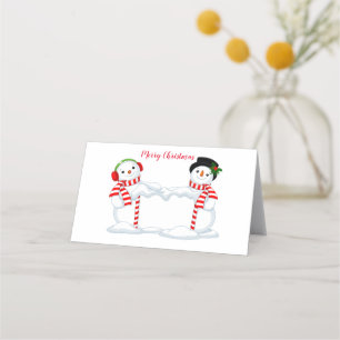 Name Place Card-Snowman Place Card