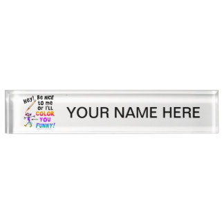 Name Plate - Color You Funny
