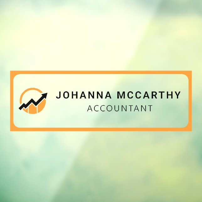 Name Plate | Glass Door Accountant Business Logo Window Cling (Sheet 3)