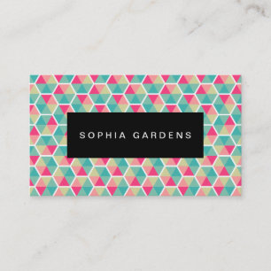 Name Plate - Hexagon Pattern 02 Business Card
