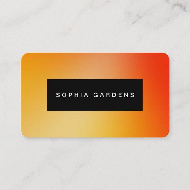 Name Plate -  Soft Gradients Business Card (Front)
