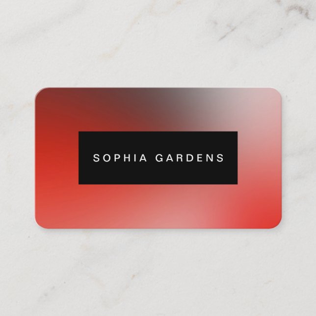 Name Plate -  Soft Gradients Business Card (Front)