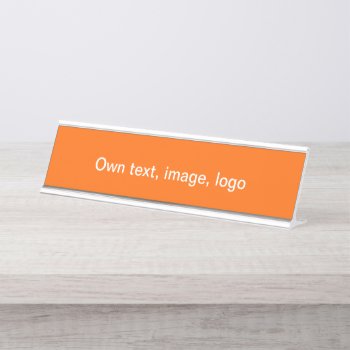 Name Plate Standard Desk Uni Orange by Oranjeshop at Zazzle