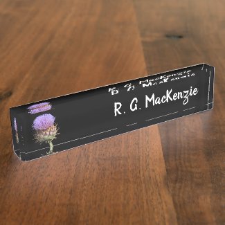 Name Plate - Thistle with Name