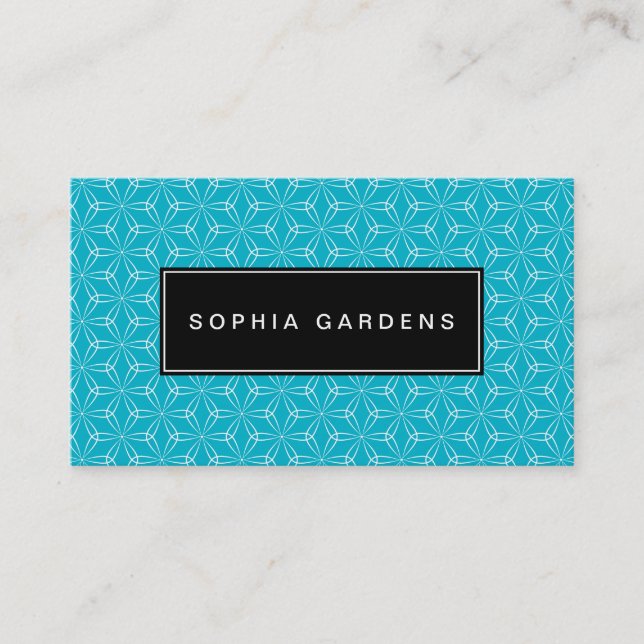 Name Plate v2 - Asanoha Pattern Business Card (Front)