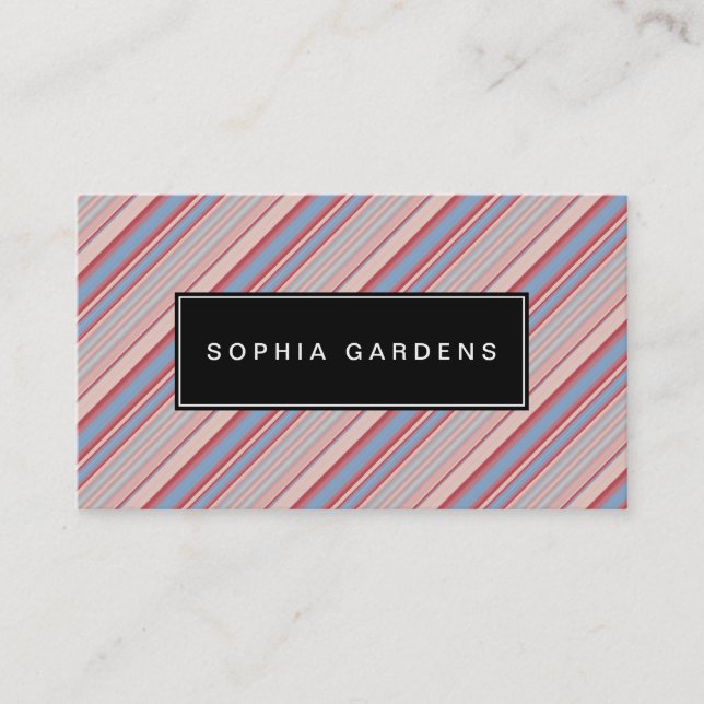 Name Plate v2 - Stripes 310515 (12) Business Card (Front)