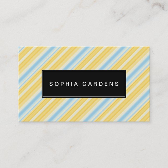Name Plate v2 - Stripes 310515 (1) Business Card (Front)
