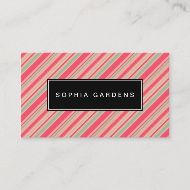 Name Plate v2 - Stripes 310515 (9) Business Card (Front)