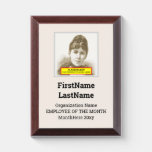 [ Thumbnail: Name, Portrait, "Employee of The Month" Award Plaque ]