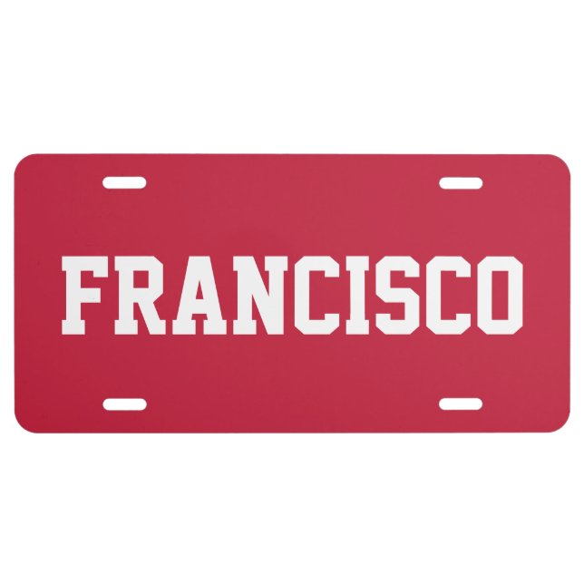 Name Premium Monochrome Cardinal License Plate (Front)