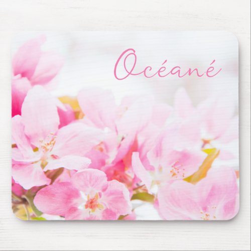 Name Pretty Pink Blossoms Mouse Pad