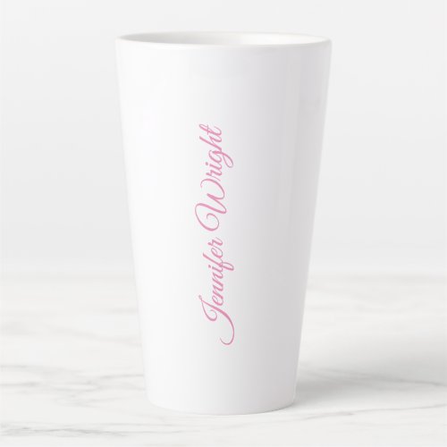 Name professional minimalist handwriting feminine  latte mug