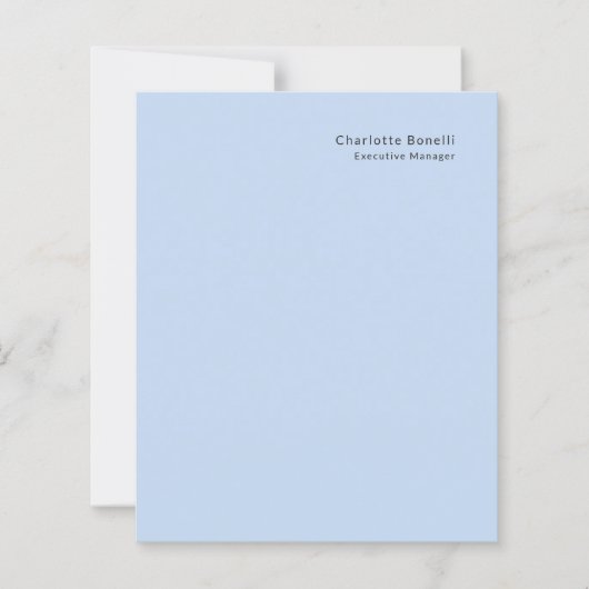 Name Professional Modern Minimalist Blue (Front)