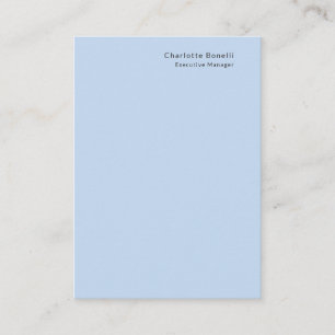 Name Professional Modern Minimalist Blue  Enclosure Card